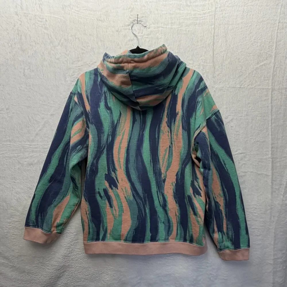 Adidas Marbled Paint Hoodie Sweatshirt RYV Unisex Small Vintage